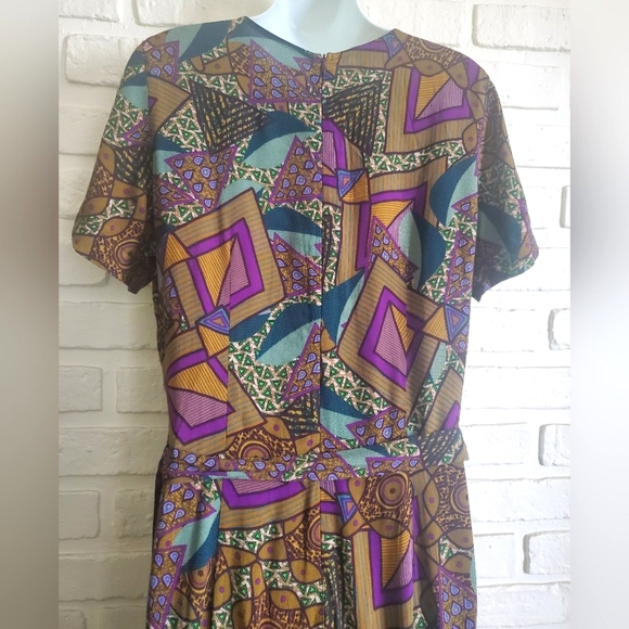 NWOT Desigual Mitilene Wrap Jumpsuit Jumper Multicolour Purple Green Medium - Picture 8 of 12